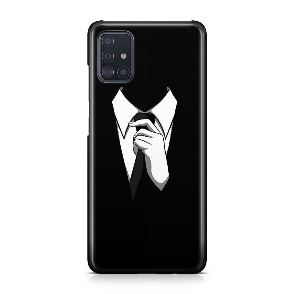 Anonymous Black White Tie Galaxy A51 / A71 Case