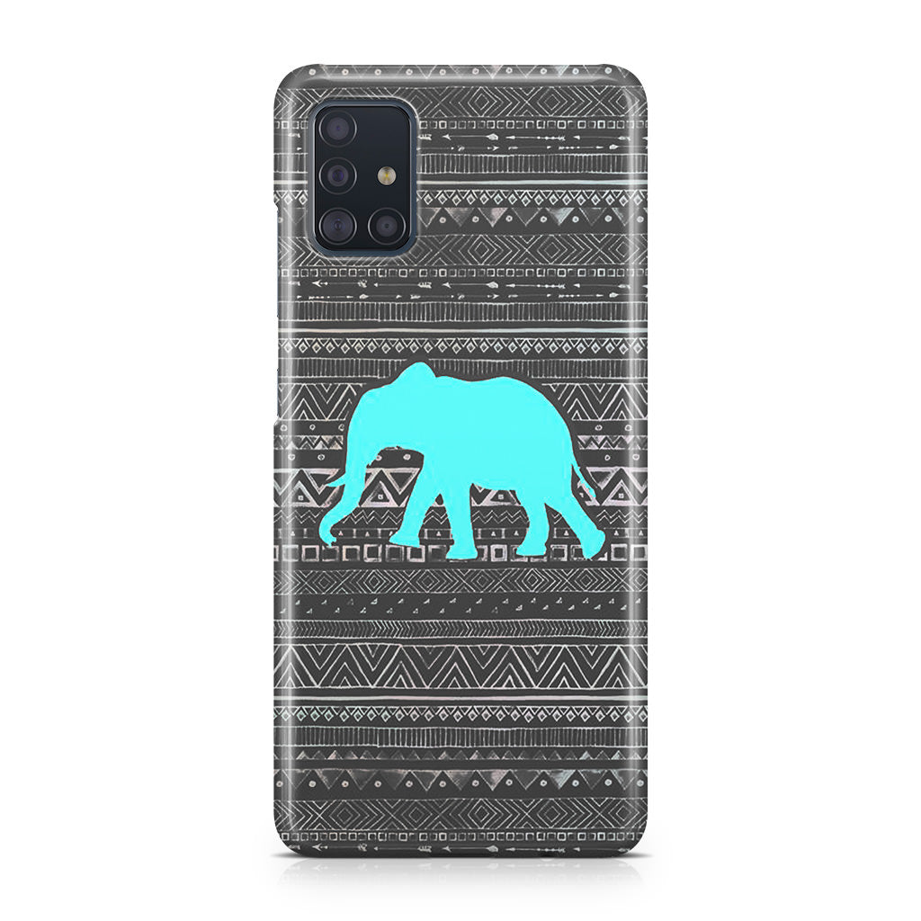 Aztec Elephant Turquoise Galaxy A51 / A71 Case