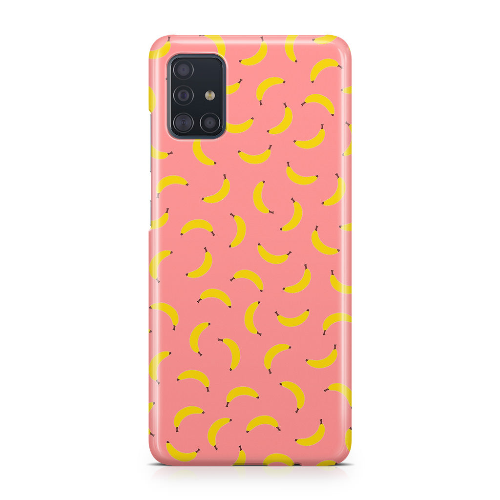 Bananas Fruit Pattern Pink Galaxy A51 / A71 Case