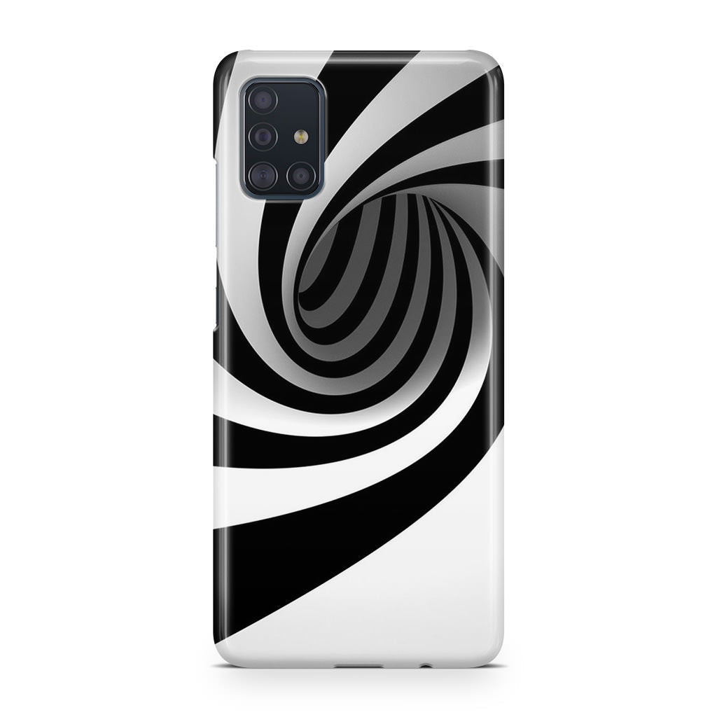 Black and White Twist Galaxy A51 / A71 Case