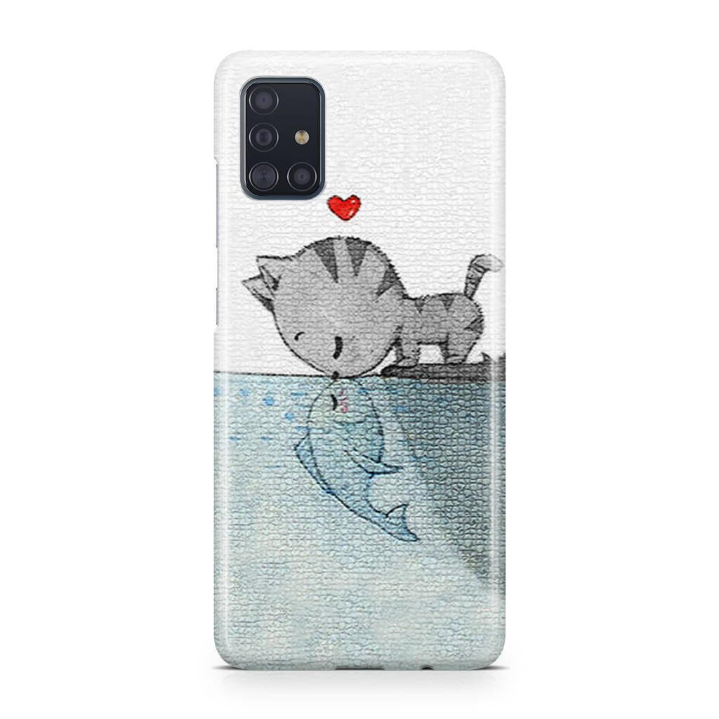 Cat Fish Kisses Galaxy A51 / A71 Case