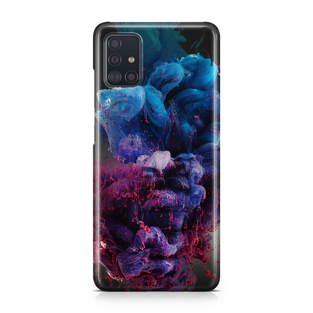 Colorful Dust Art on Black Galaxy A51 / A71 Case