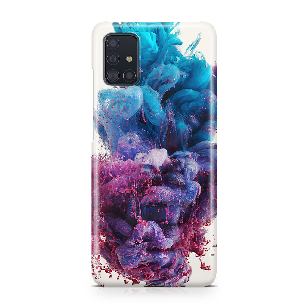 Colorful Dust Art on White Galaxy A51 / A71 Case