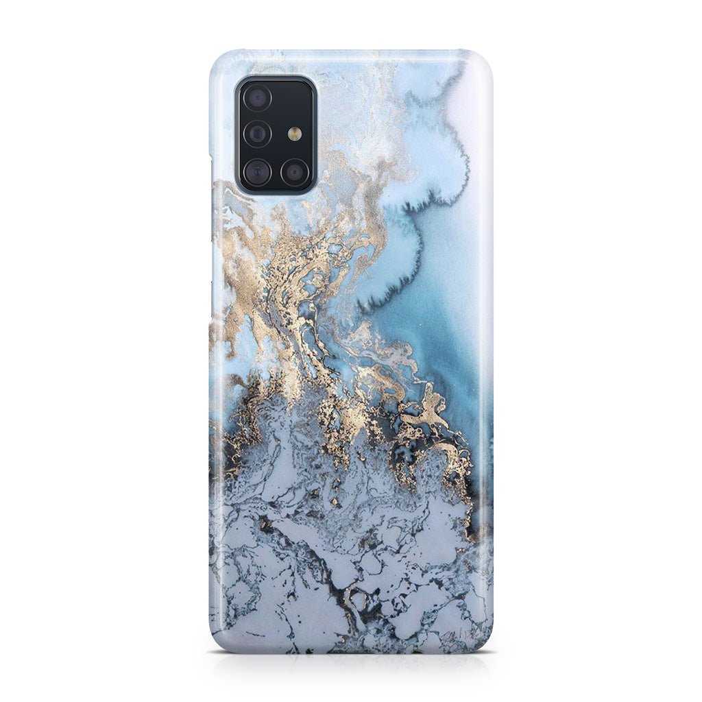 Golden Azure Marble Galaxy A51 / A71 Case