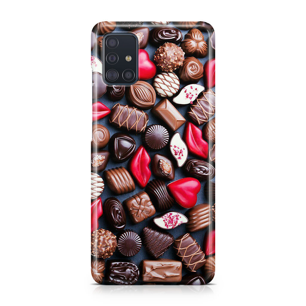 I Love Choco Pattern Galaxy A51 / A71 Case