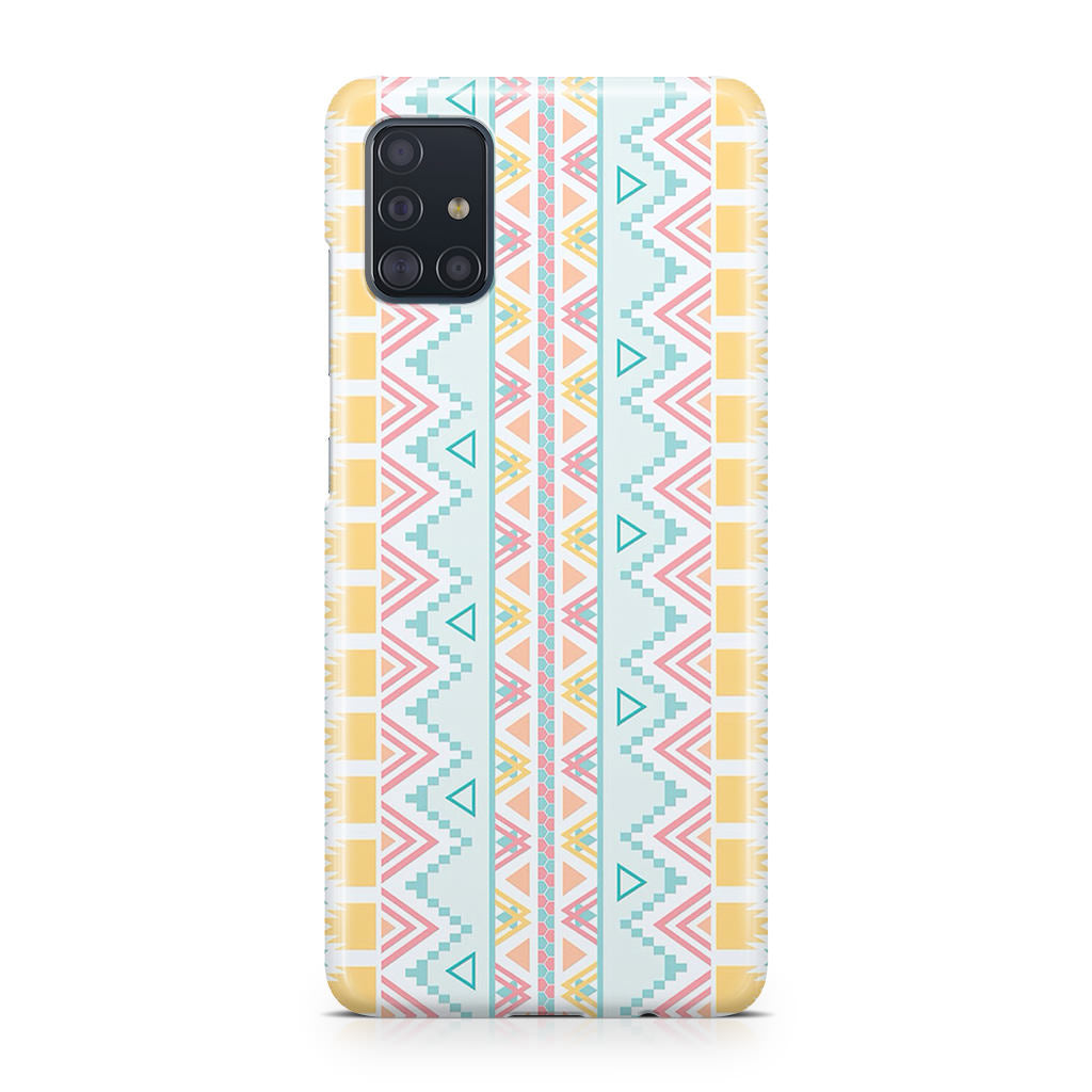 Peach Aztec Pattern Galaxy A51 / A71 Case