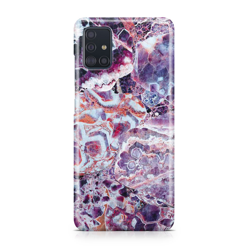 Purple Marble Galaxy A51 / A71 Case