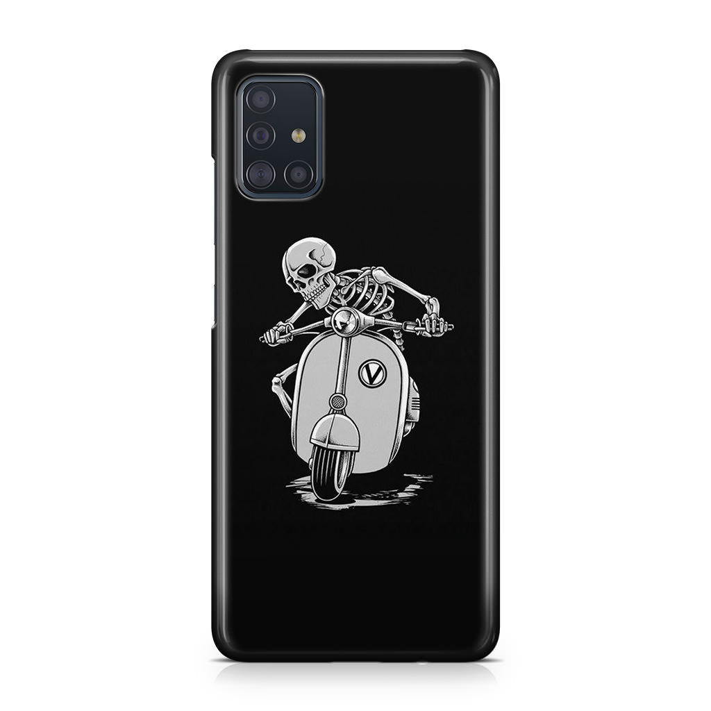 Skeleton Rides Scooter Galaxy A51 / A71 Case