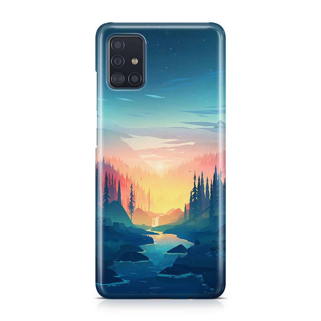 Sunset at The River Galaxy A51 / A71 Case