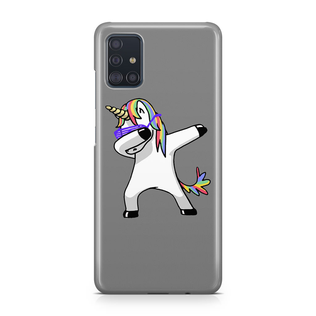 Unicorn Dabbing Grey Galaxy A51 / A71 Case