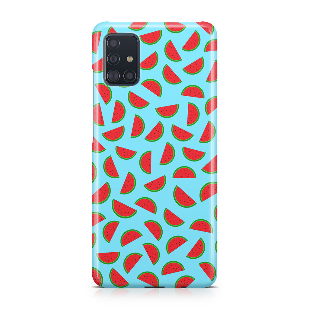 Watermelon Fruit Pattern Blue Galaxy A51 / A71 Case