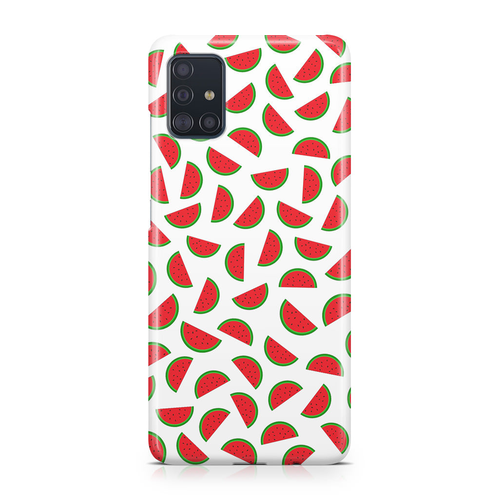 Watermelon Fruit Pattern White Galaxy A51 / A71 Case