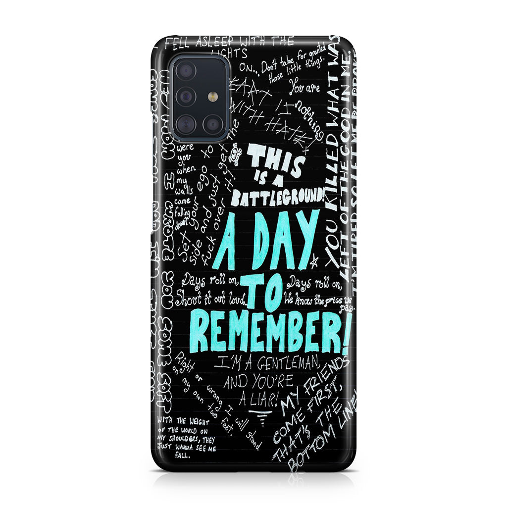 A Day To Remember Quote Galaxy A51 / A71 Case