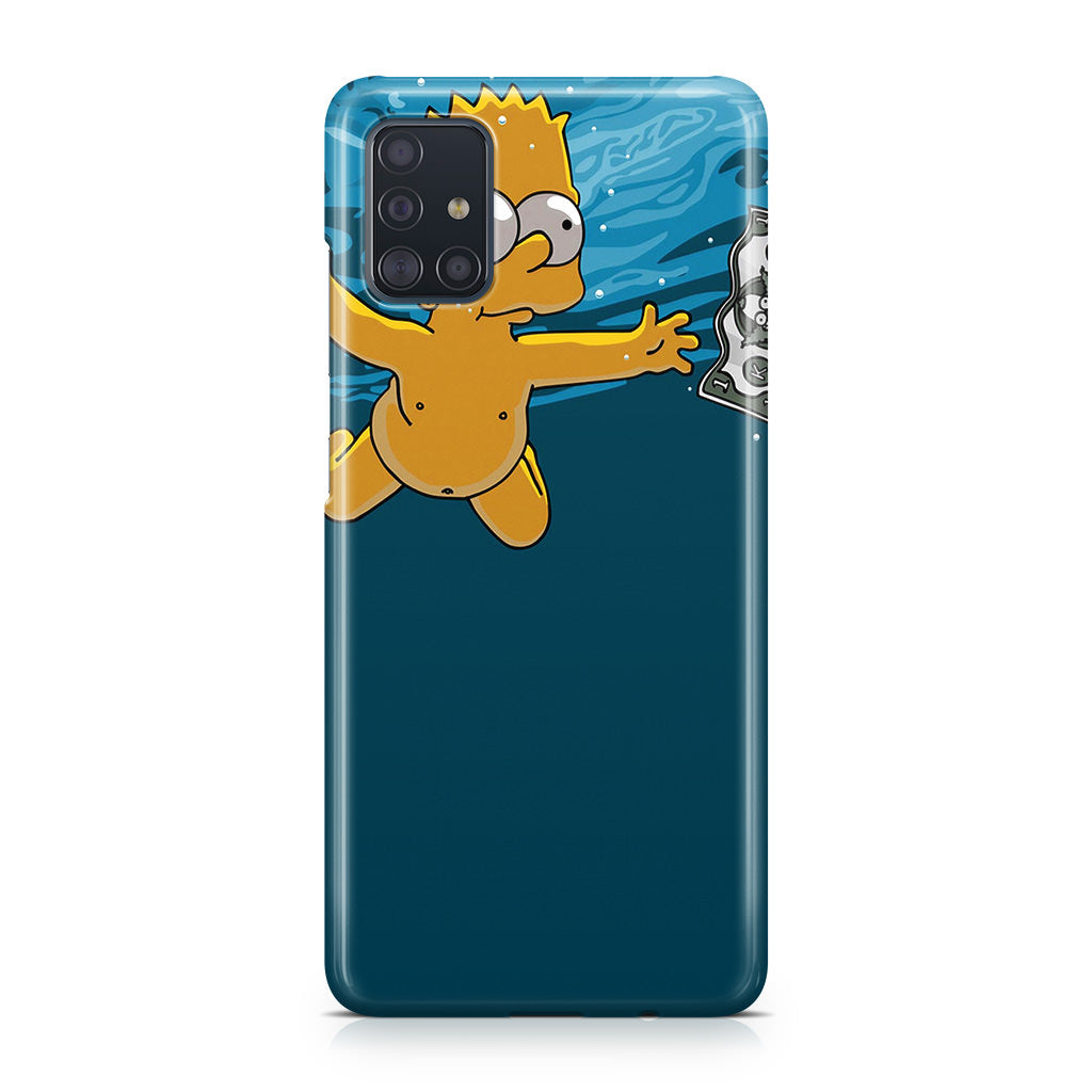 Bart Swimming For Money Galaxy A51 / A71 Case