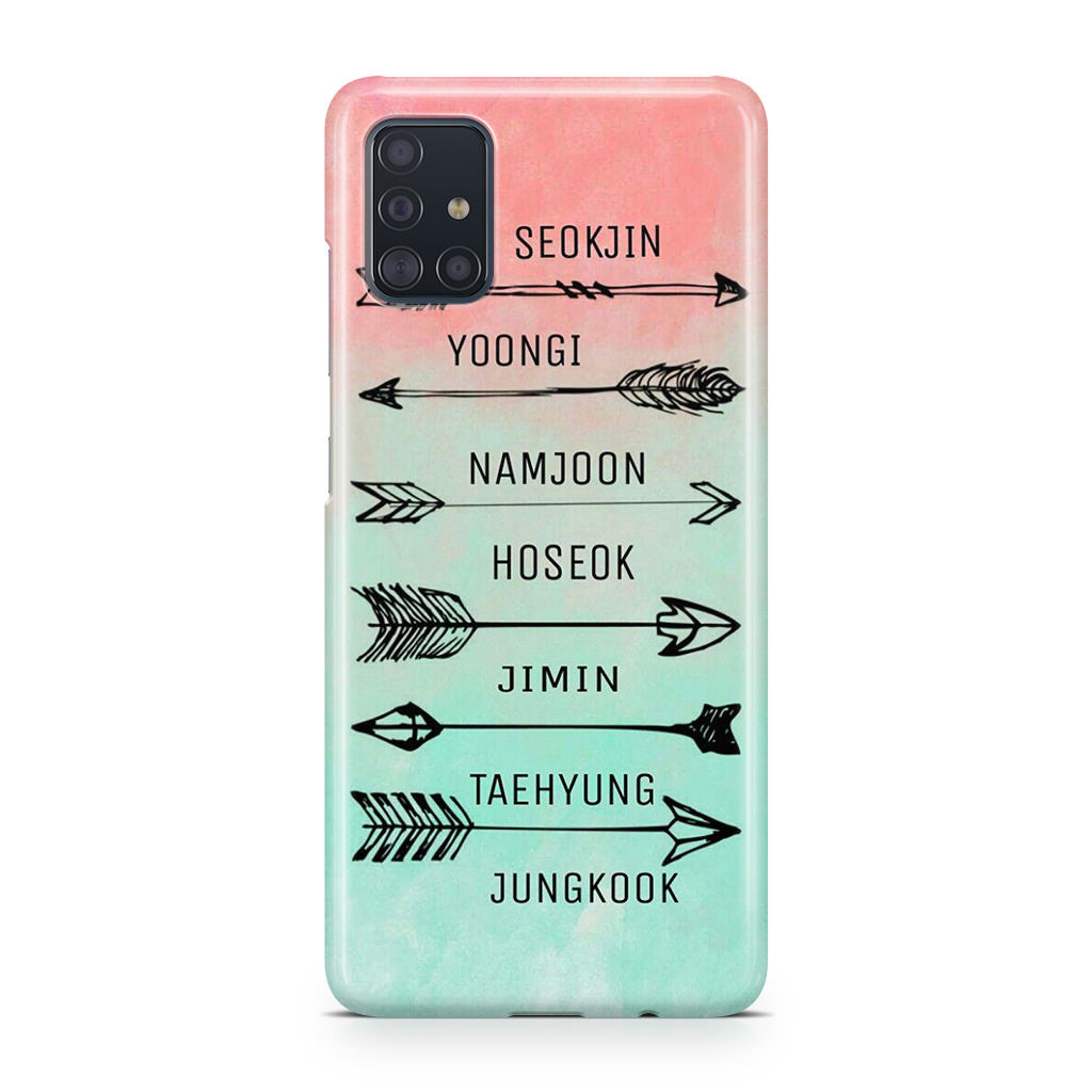 BTS Members Name Galaxy A51 / A71 Case