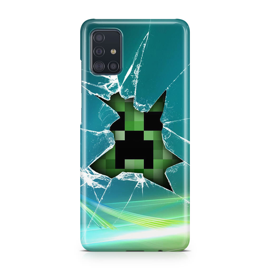 Creeper Glass Broken Green Galaxy A51 / A71 Case