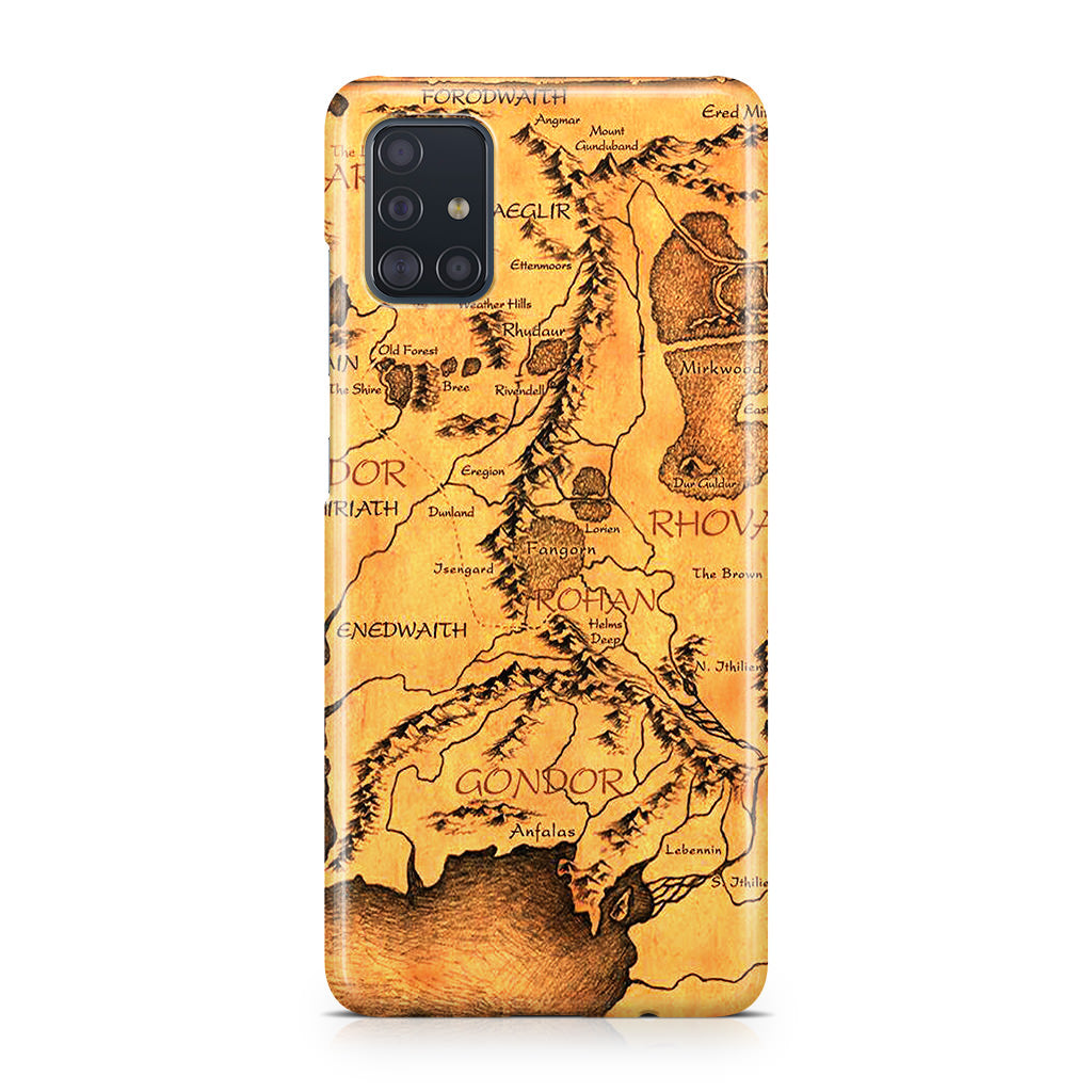 Middle Earth Map Hobbit Galaxy A51 / A71 Case