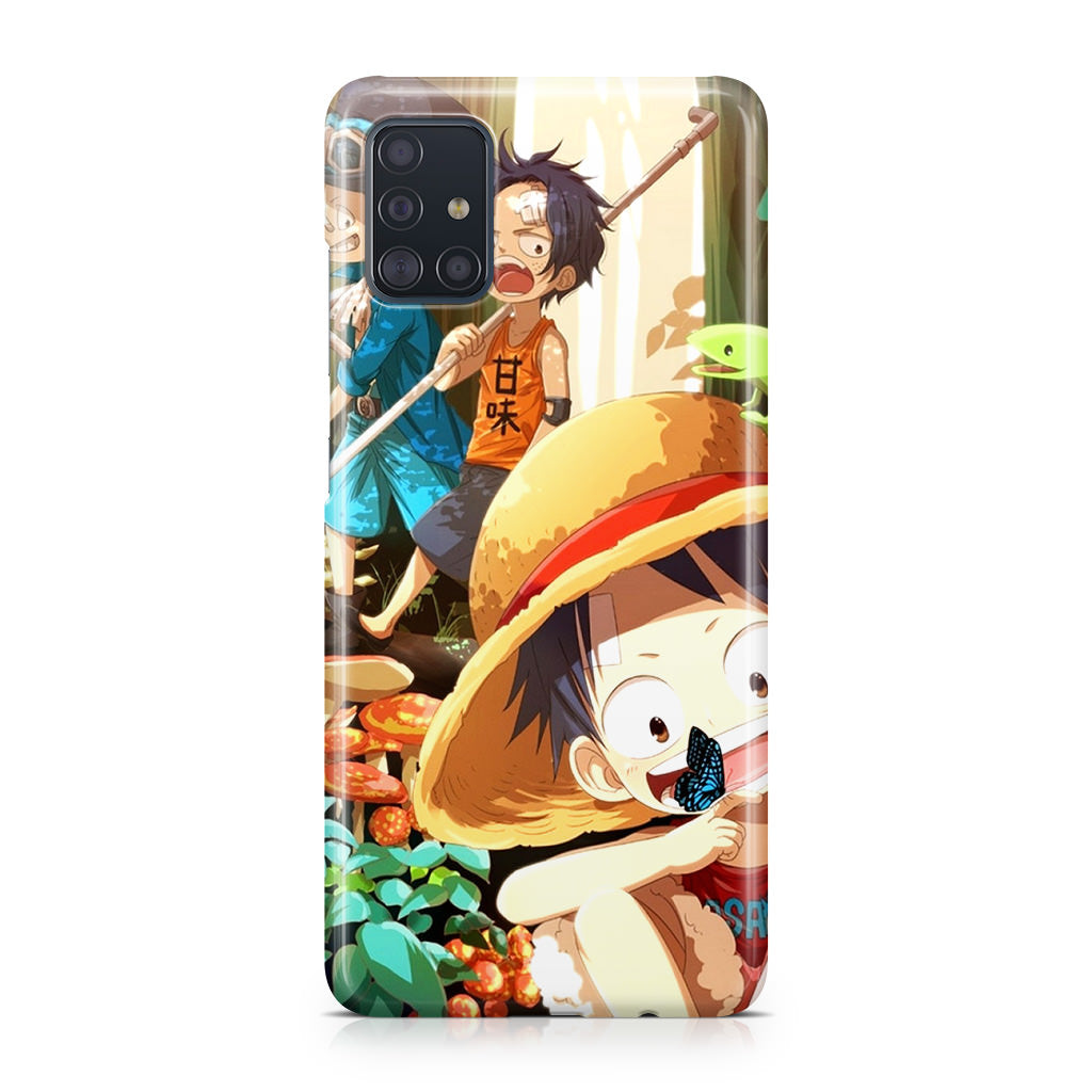 One Piece Little Sabo Ace Luffy Cute Galaxy A51 / A71 Case