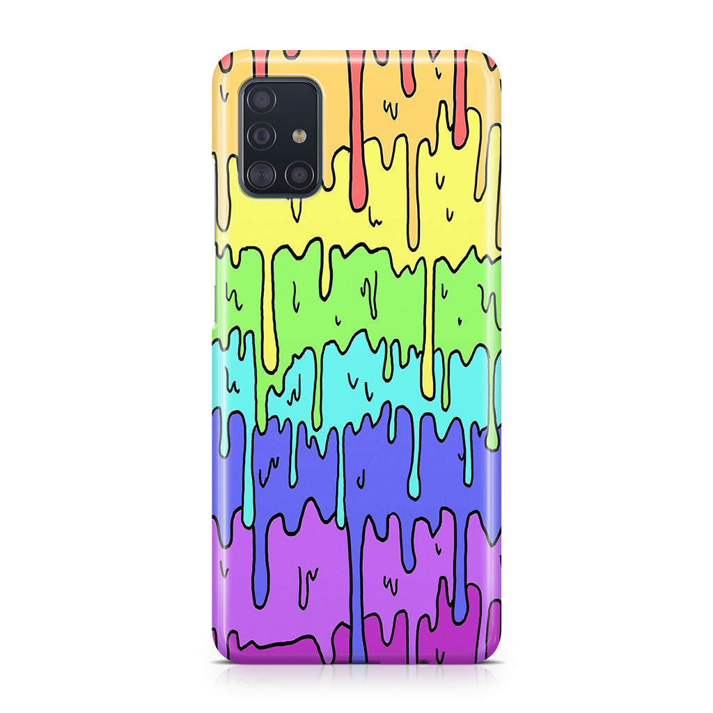 Pastel Kawaii Melting Rainbow Galaxy A51 / A71 Case