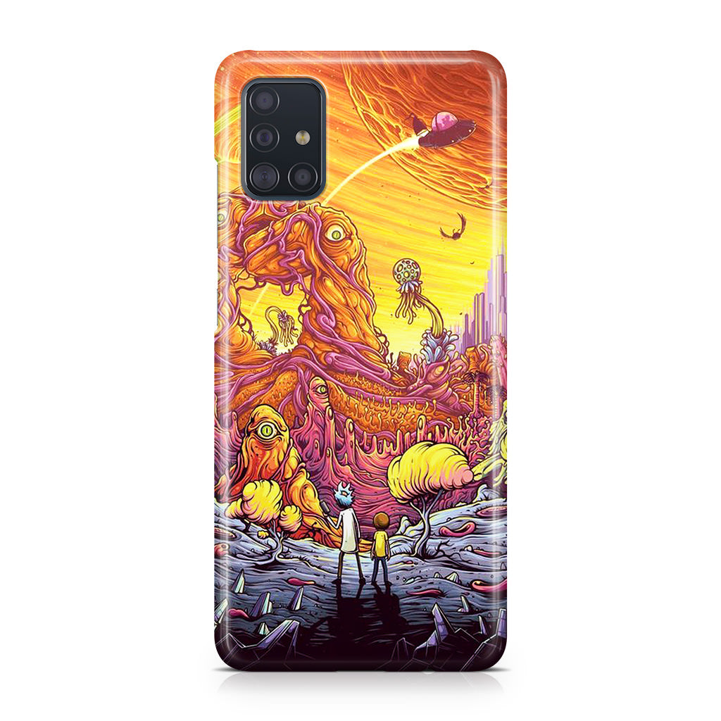 Rick And Morty Alien Planet Galaxy A51 / A71 Case