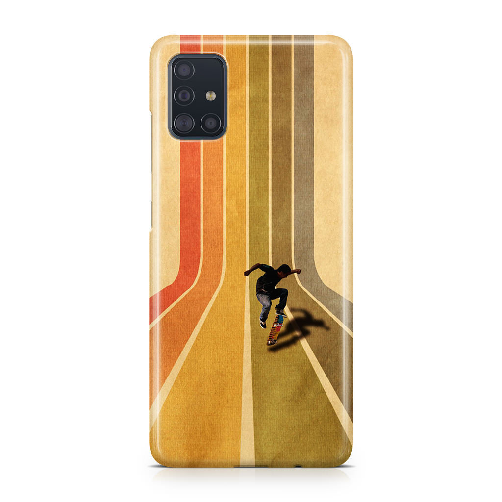 Vintage Skateboard On Colorful Stipe Galaxy A51 / A71 Case