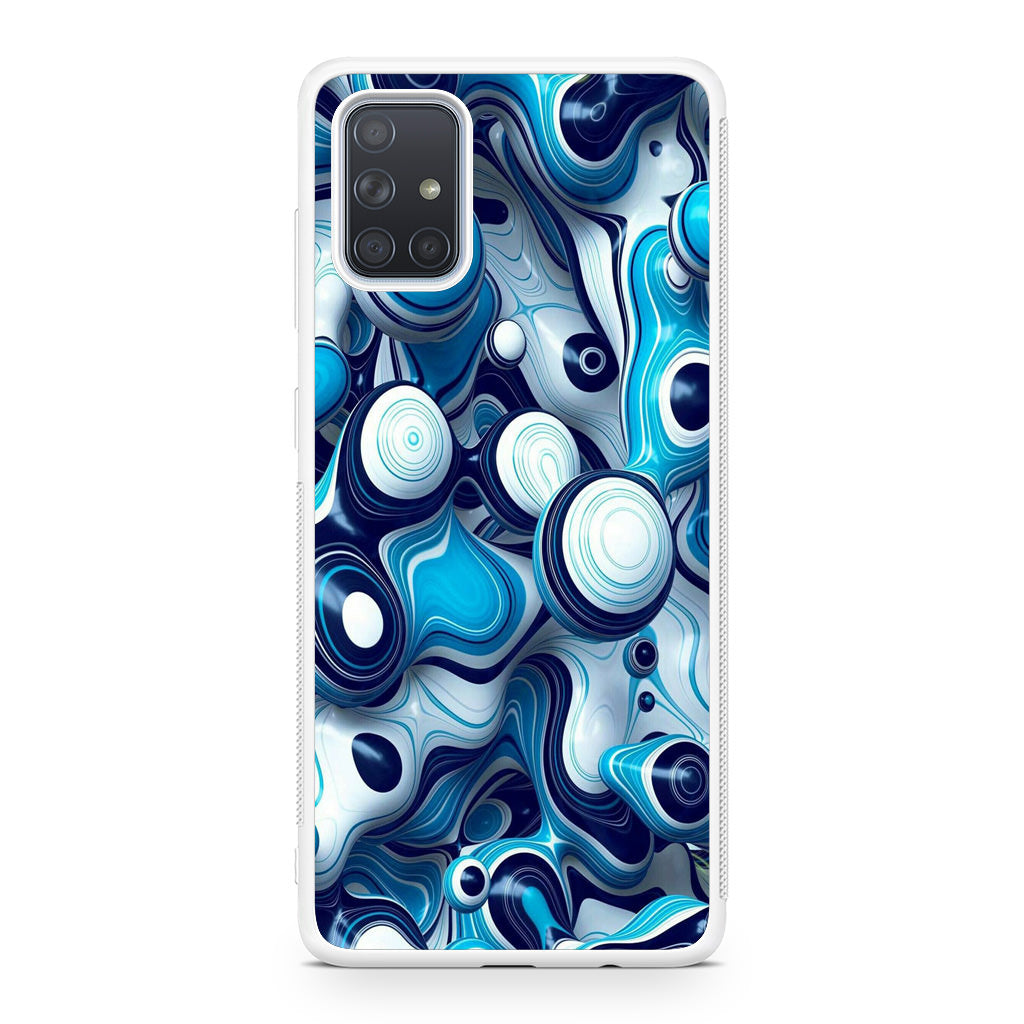 Abstract Art All Blue Galaxy A51 / A71 Case