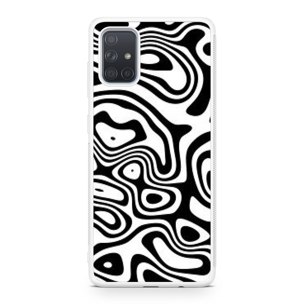 Abstract Black and White Background Galaxy A51 / A71 Case