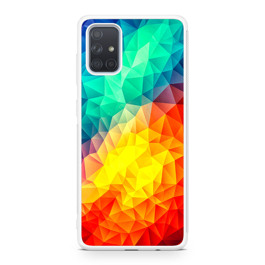 Abstract Multicolor Cubism Painting Galaxy A51 / A71 Case