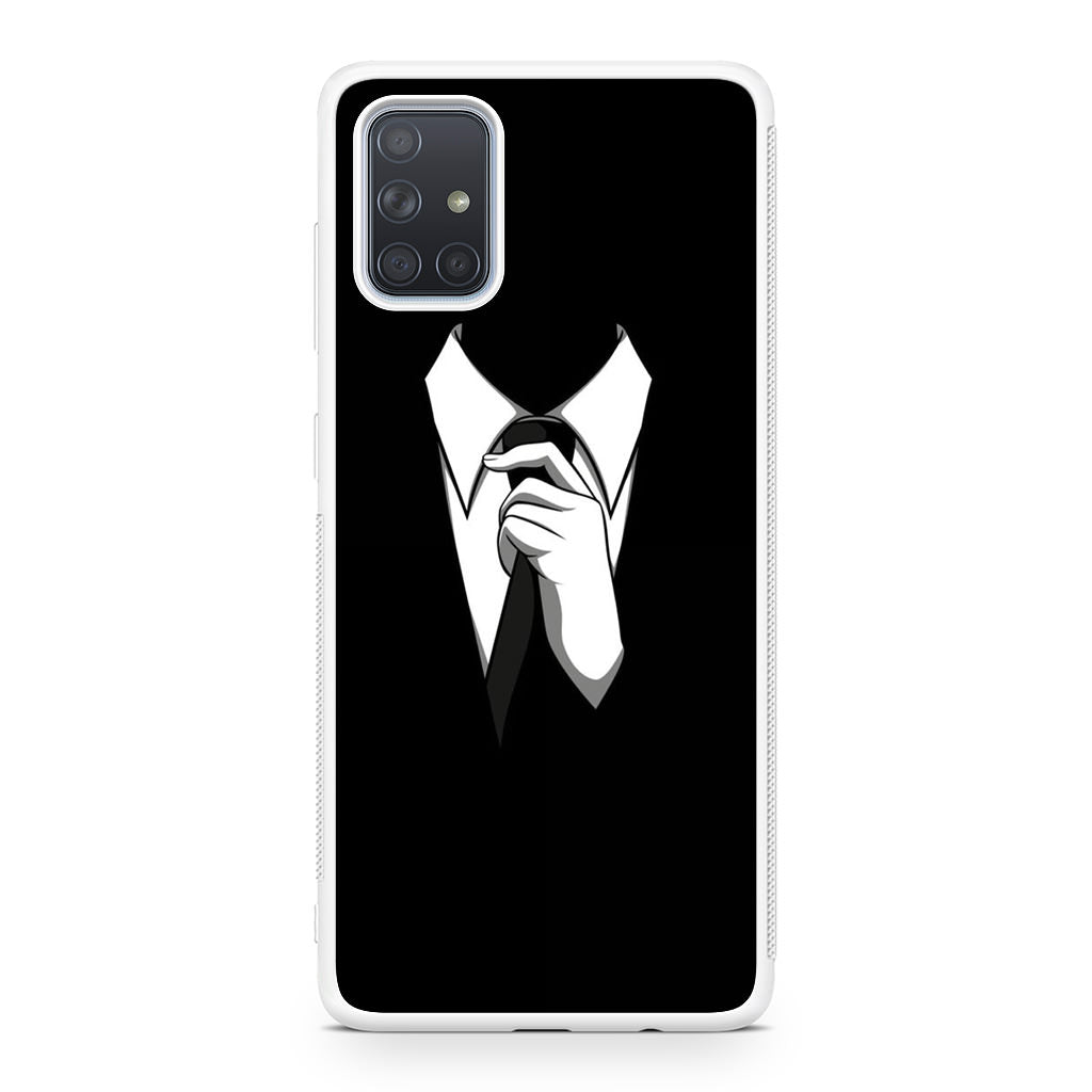 Anonymous Black White Tie Galaxy A51 / A71 Case