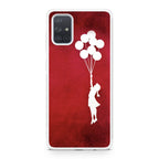 Banksy Girl With Balloons Red Galaxy A51 / A71 Case