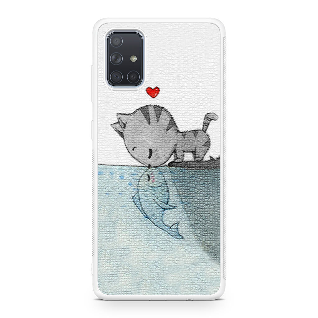 Cat Fish Kisses Galaxy A51 / A71 Case