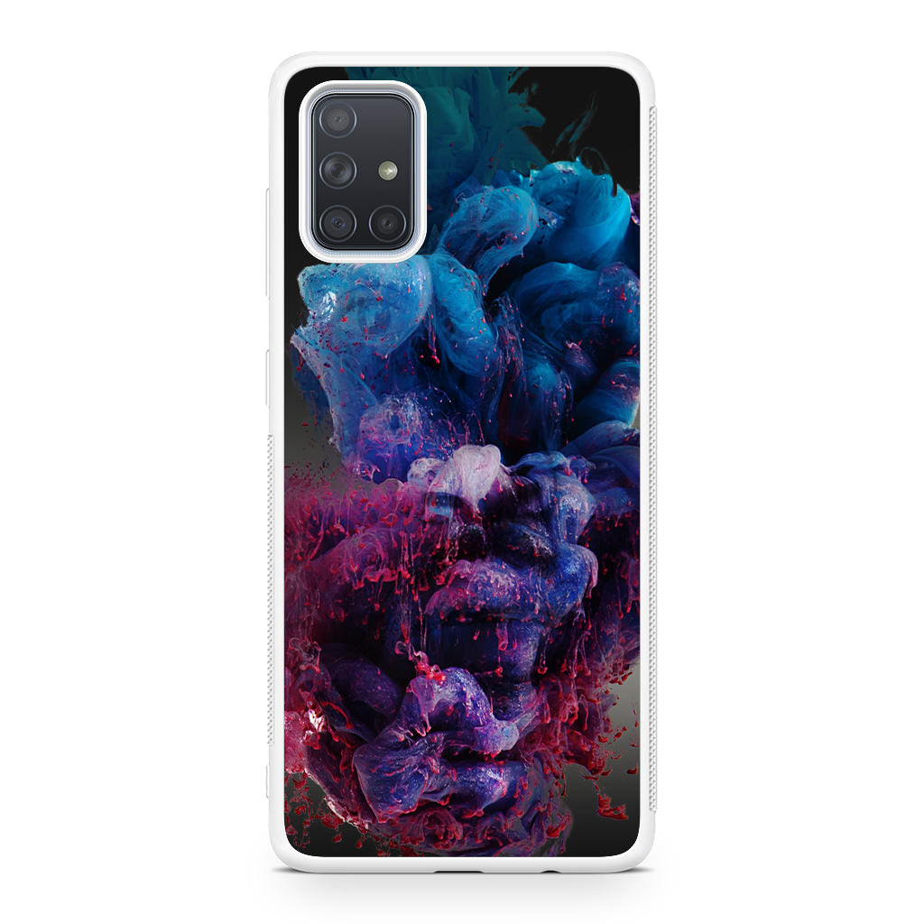 Colorful Dust Art on Black Galaxy A51 / A71 Case
