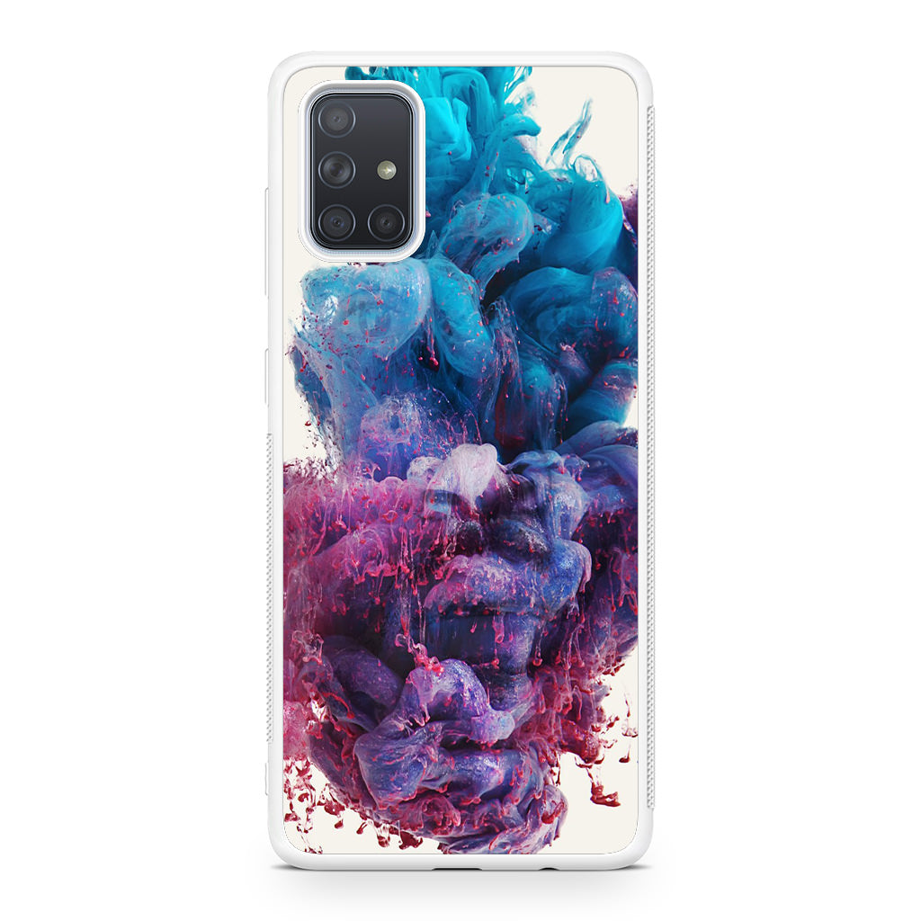 Colorful Dust Art on White Galaxy A51 / A71 Case