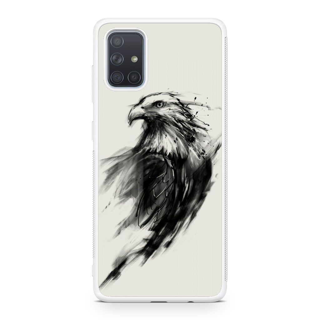 Eagle Art Black Ink Galaxy A51 / A71 Case