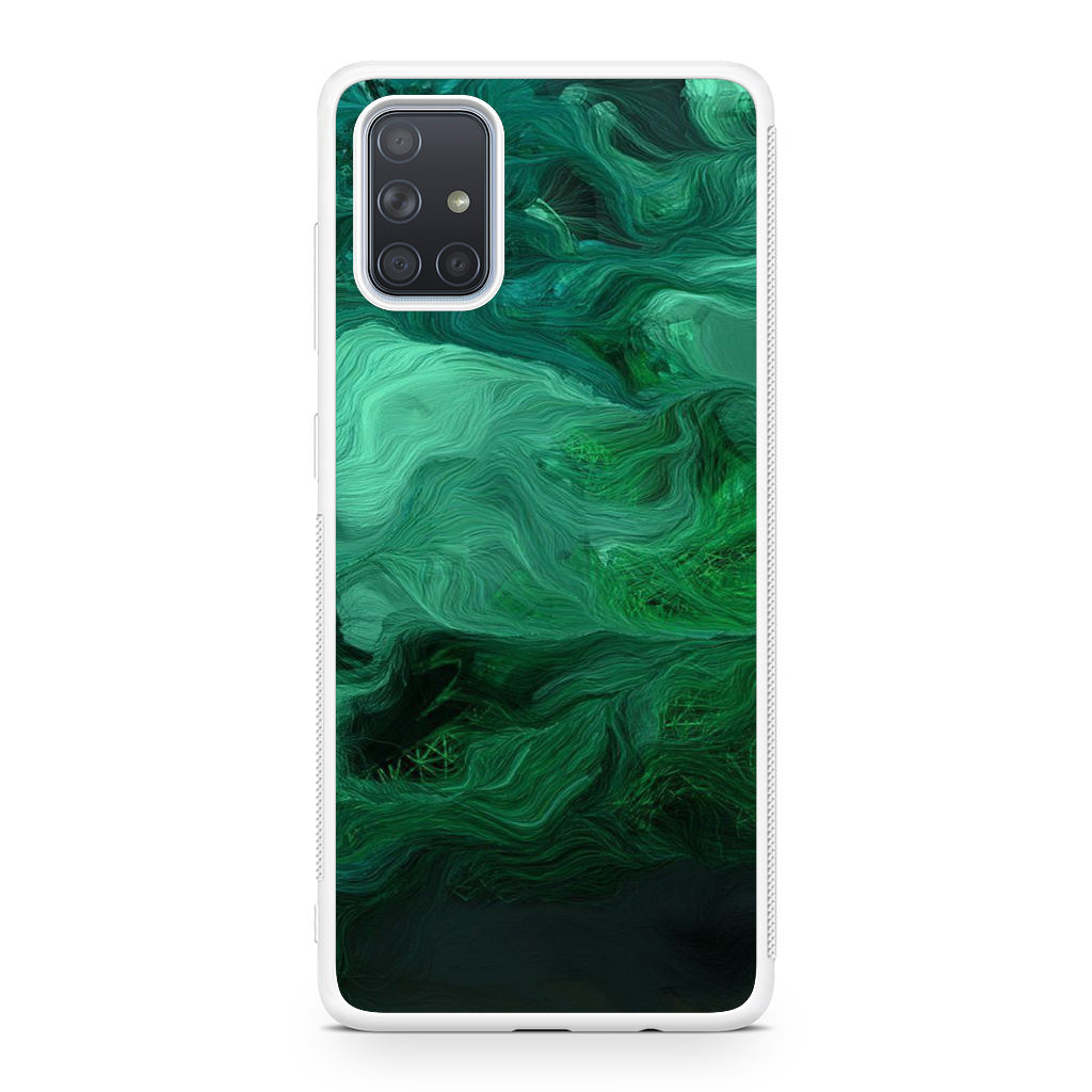 Green Abstract Art Galaxy A51 / A71 Case