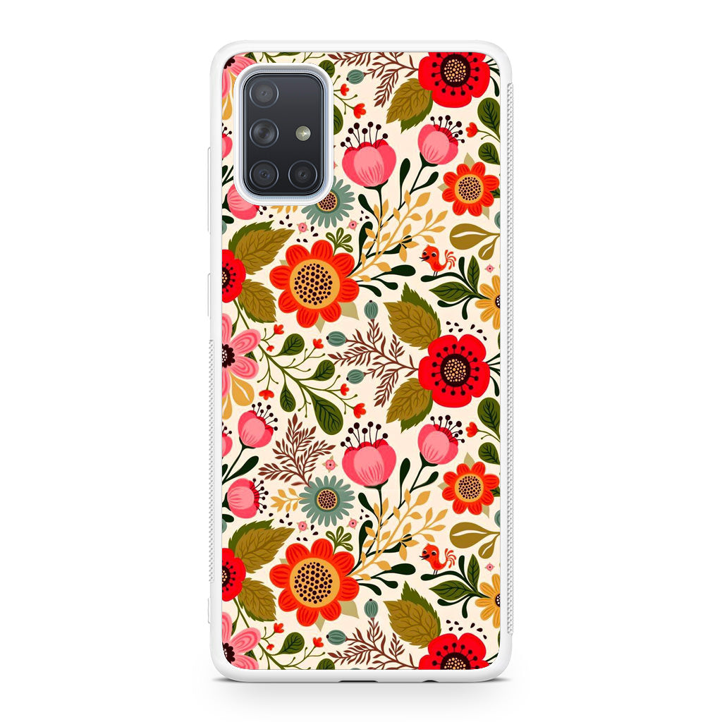Hello Spring Pattern Galaxy A51 / A71 Case