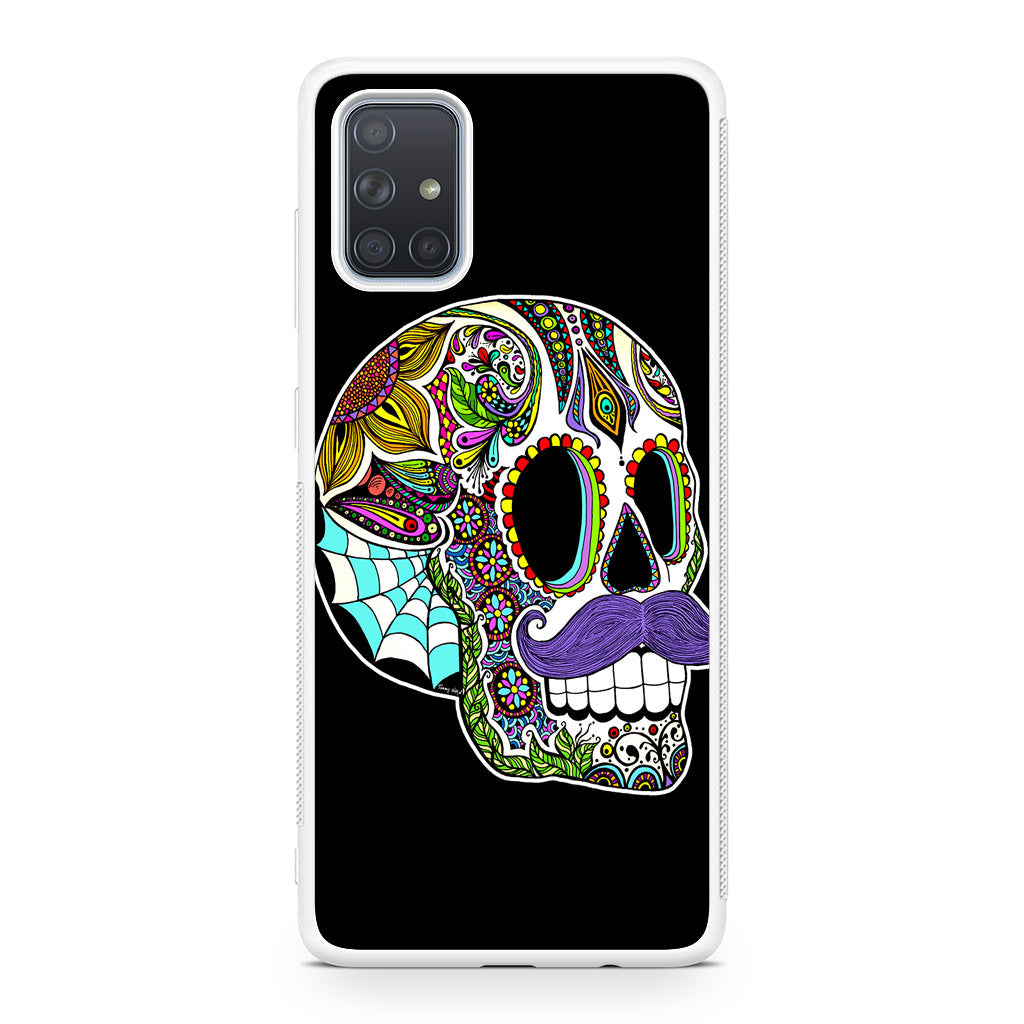 Mustache Sugar Skull Galaxy A51 / A71 Case