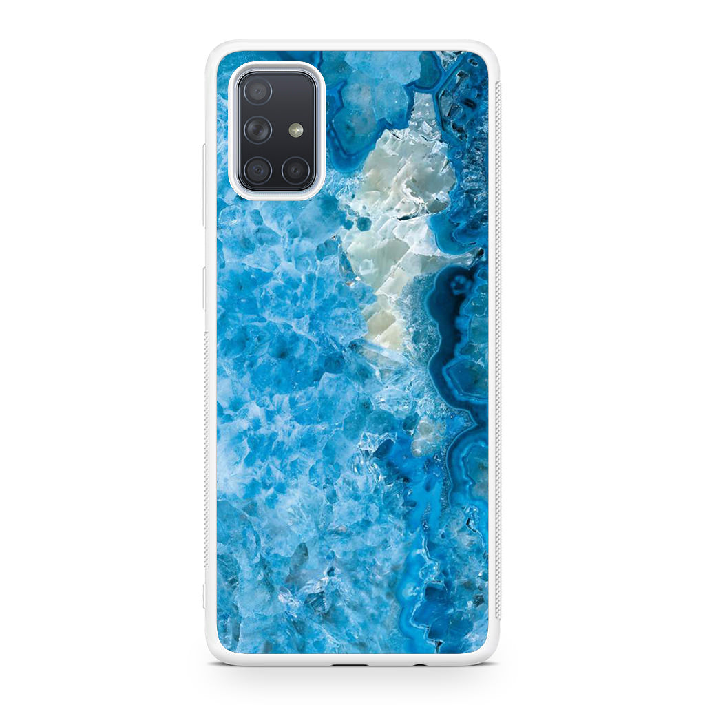 Navy Blue Marble Galaxy A51 / A71 Case