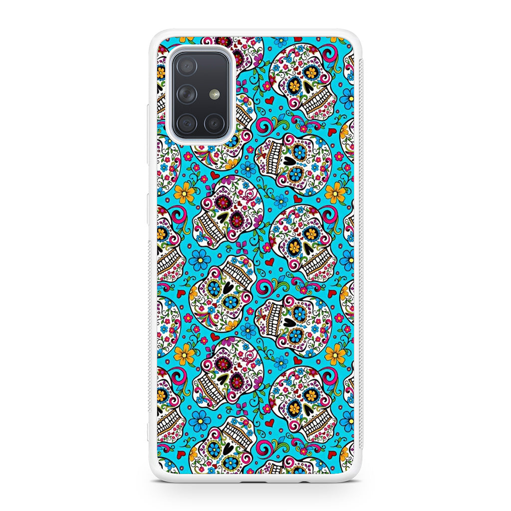 Skull Floral Sugar Galaxy A51 / A71 Case