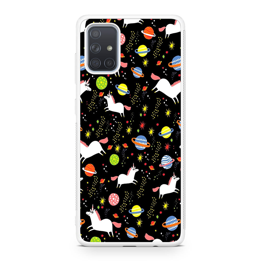 Space Unicorn Pattern Galaxy A51 / A71 Case