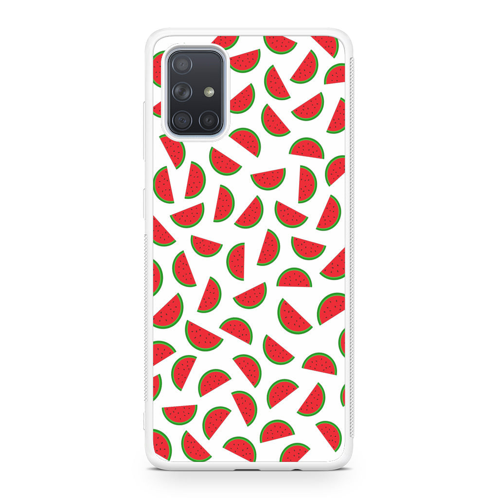 Watermelon Fruit Pattern White Galaxy A51 / A71 Case