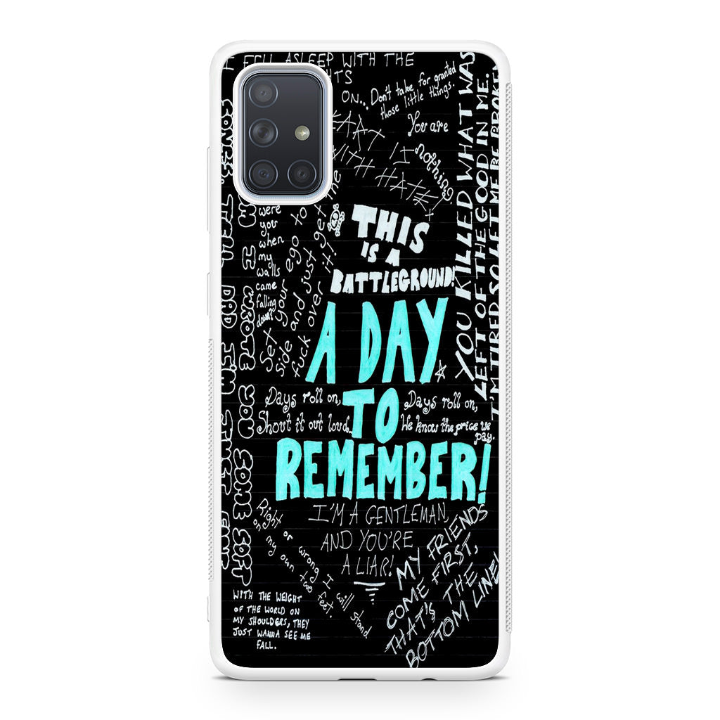 A Day To Remember Quote Galaxy A51 / A71 Case