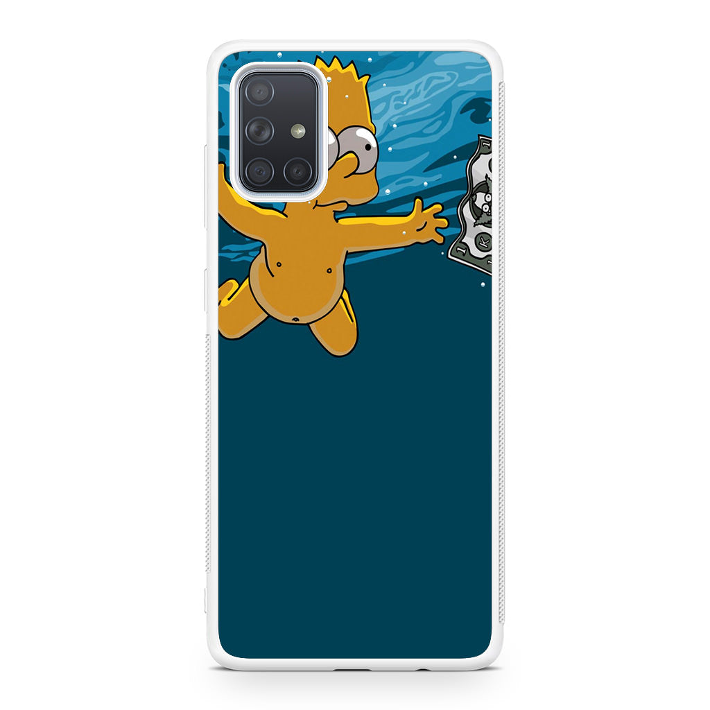Bart Swimming For Money Galaxy A51 / A71 Case