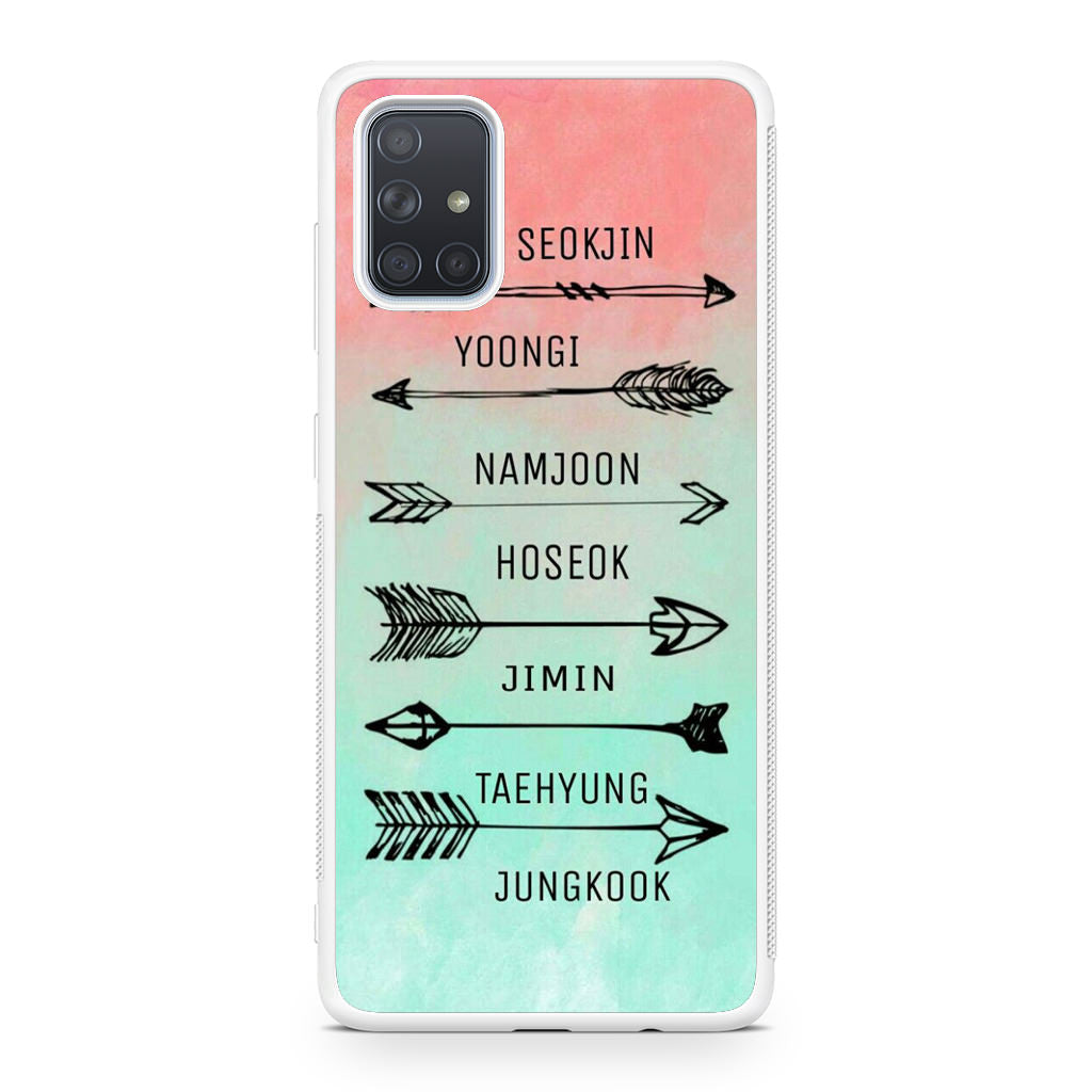 BTS Members Name Galaxy A51 / A71 Case