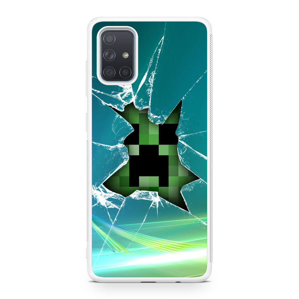 Creeper Glass Broken Green Galaxy A51 / A71 Case