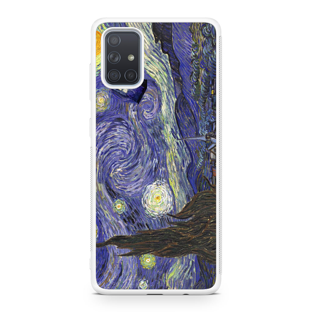 Dr Who Tardis In Van Gogh Starry Night Galaxy A51 / A71 Case