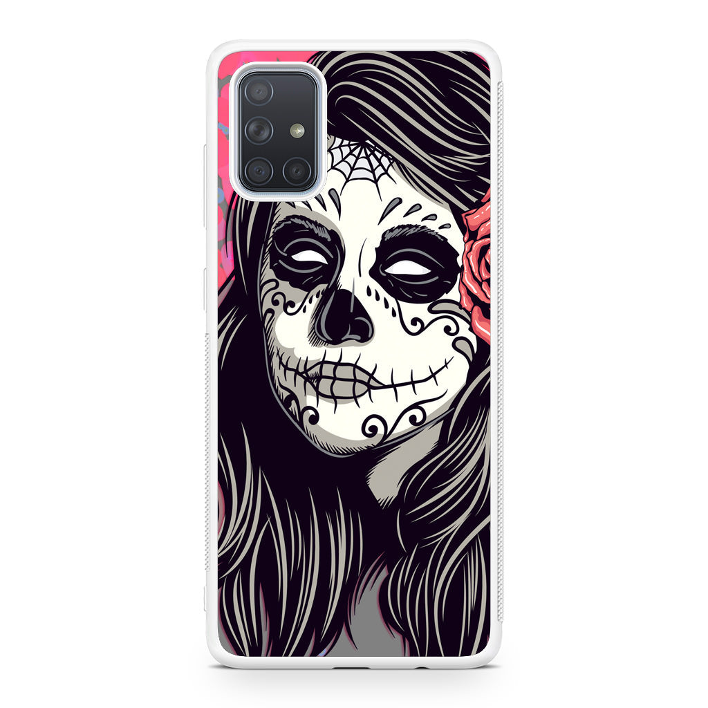 Girl Skull Flower Galaxy A51 / A71 Case