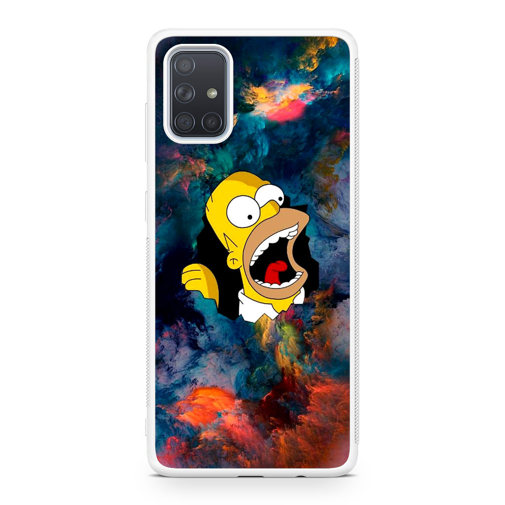 Homer Behind The Black Hole Galaxy A51 / A71 Case