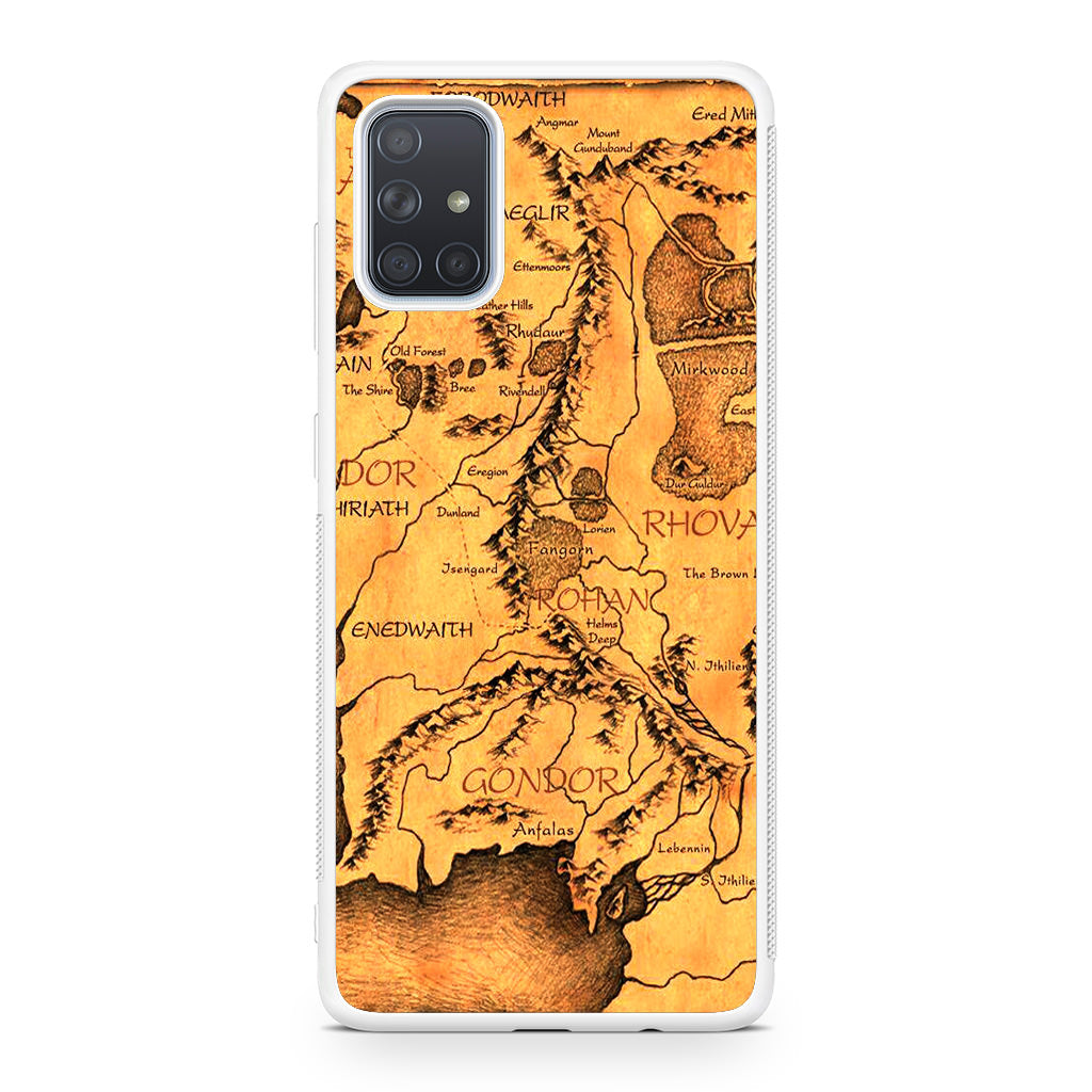 Middle Earth Map Hobbit Galaxy A51 / A71 Case