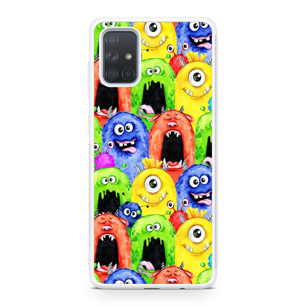 Monster Watercolor Art Galaxy A51 / A71 Case